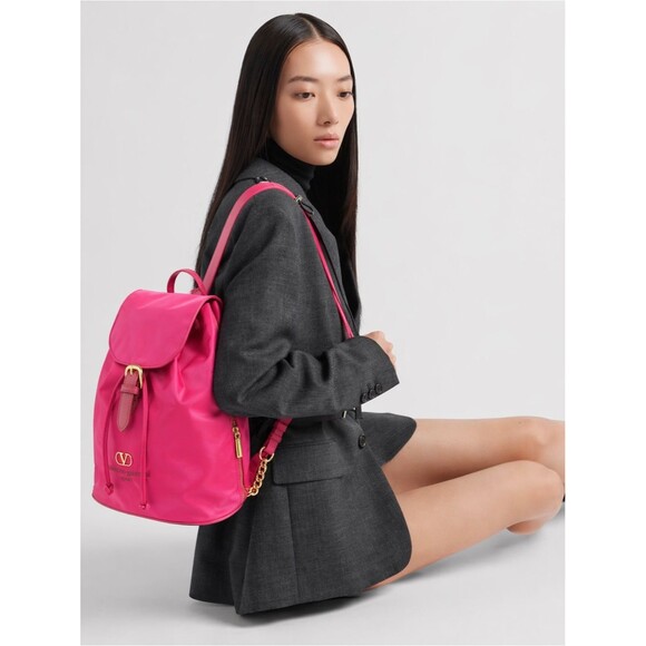 VALENTINO GARAVANI Nylon Backpack Pink Vintage main image 16